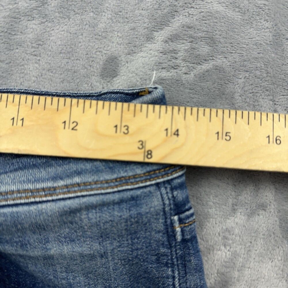 Hudson Cat Mid Rise Skinny Jeans Womens Size 27 Blue Step Hem Back Flap Pockets - Picture 11 of 14